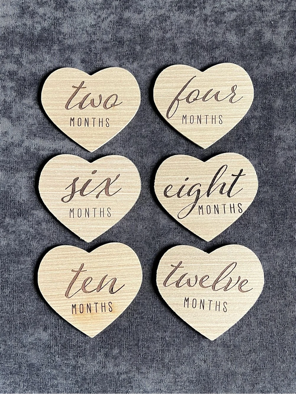 NIB Kate & Milo Wooden Monthly Photo Props